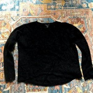 Saks Fifth Avenue Black 100% Casmere Sweater size Large Saks Fifth Avenue
